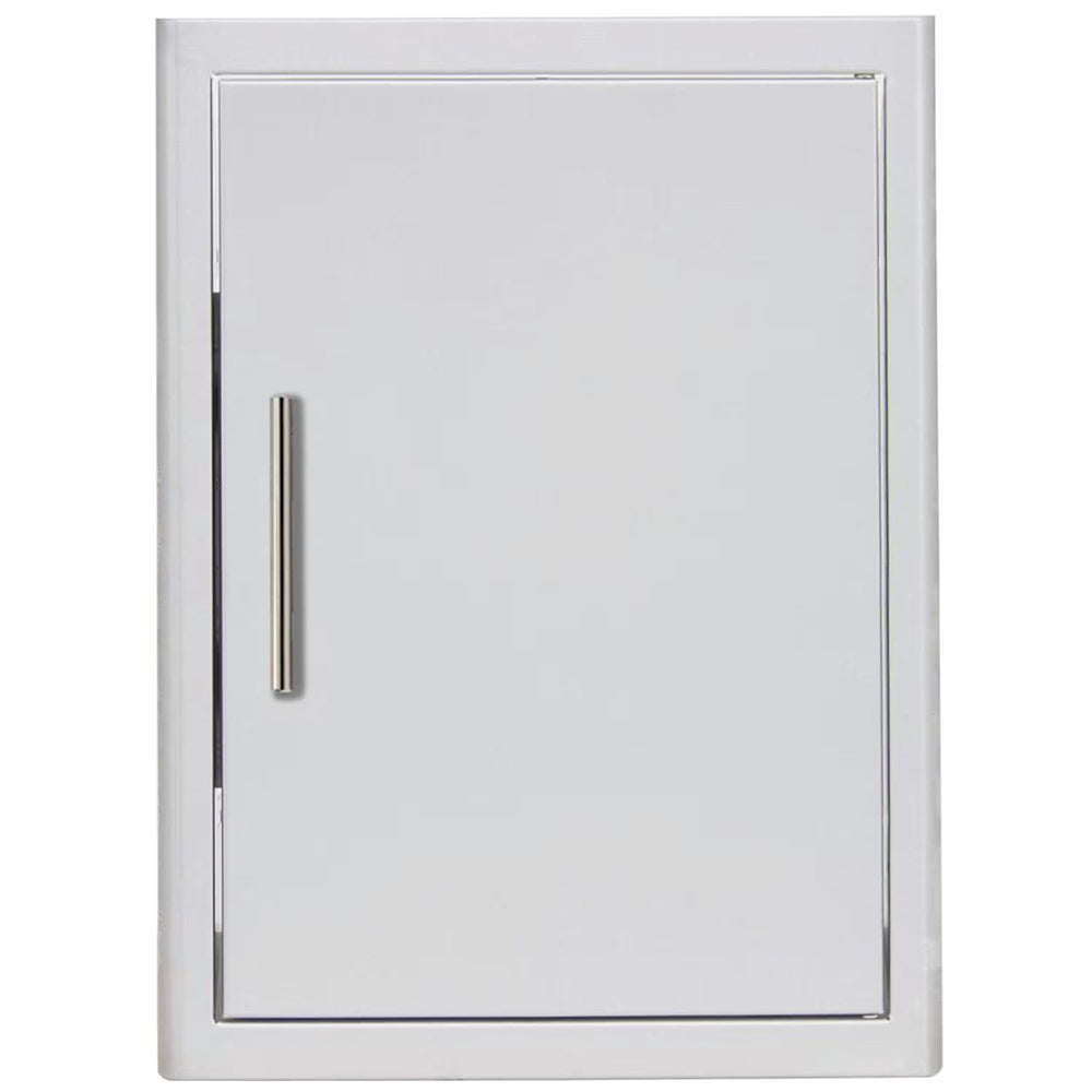 Blaze vertical access door with vertical handle, rectangular frame, white finish