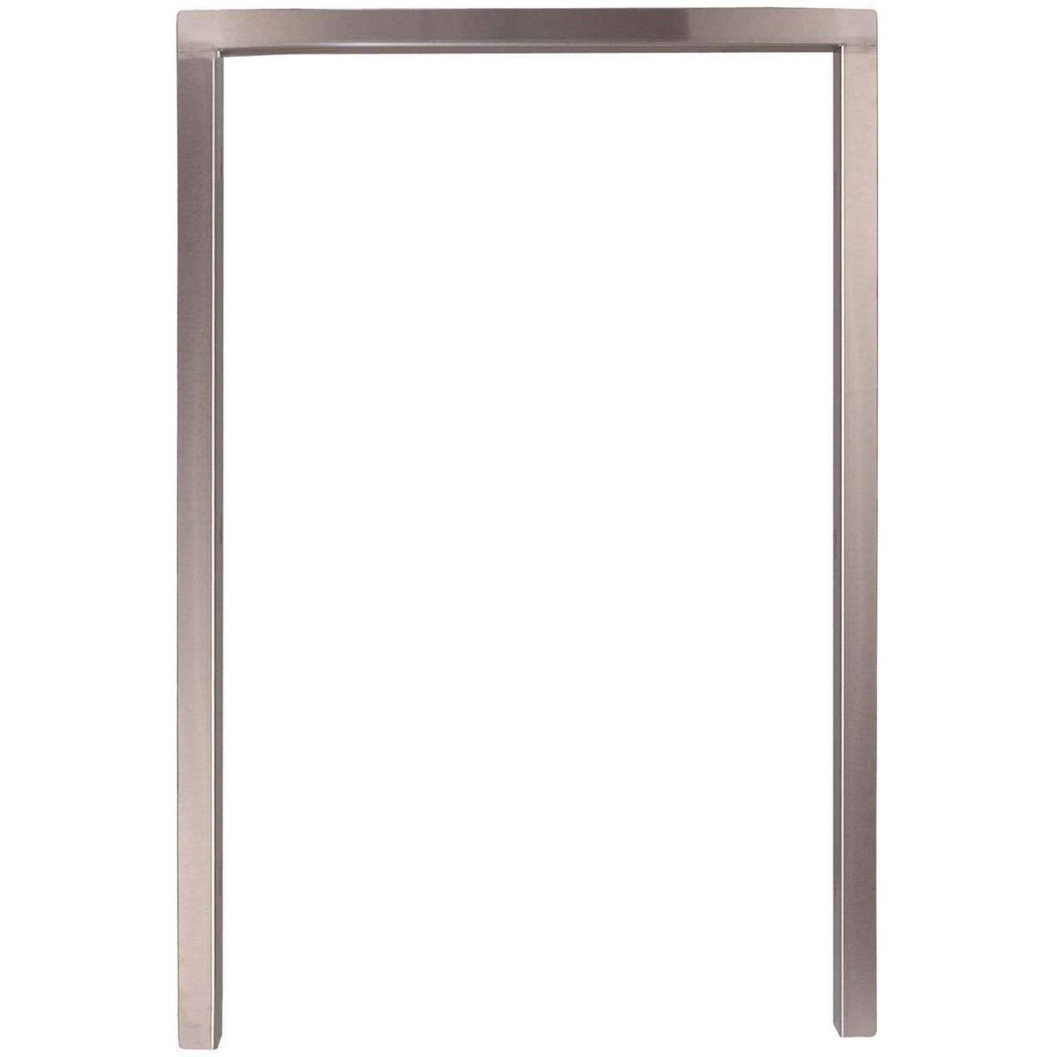Stainless steel trim kit frame with two vertical legs for 24-inch double drawer refrigerator