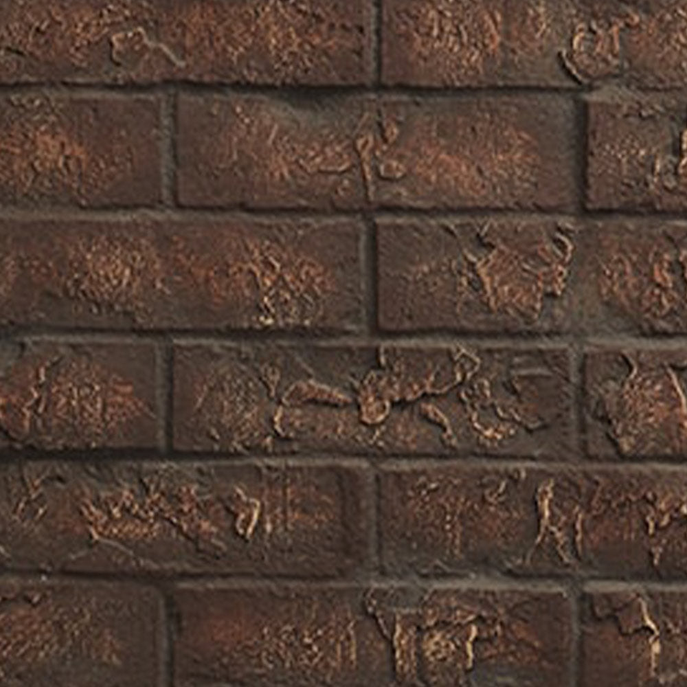 Cottage red brick interior panel with traditional embossed texture