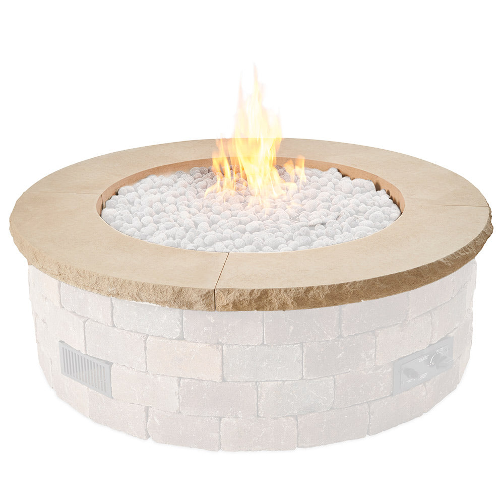 The Outdoor GreatRoom Company Bronson Limestone Tan 4-Piece Top Concrete Cap