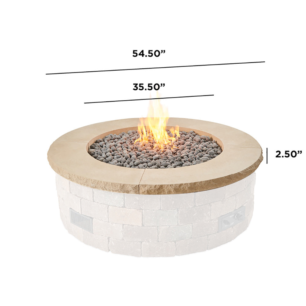 The Outdoor GreatRoom Company Bronson Limestone Tan 4-Piece Top Concrete Cap
