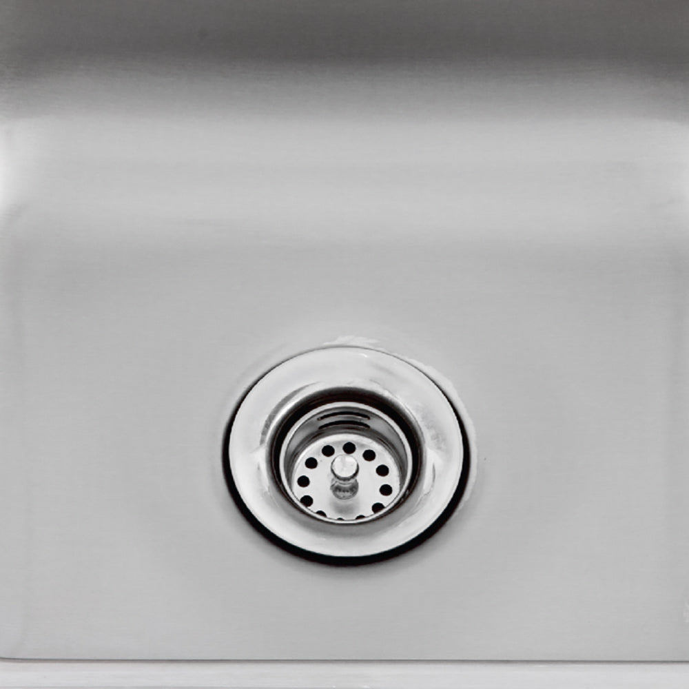 Stainless steel sink drain strainer with round cover and multiple jets