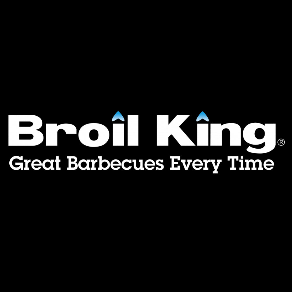 Broil King logo with slogan text