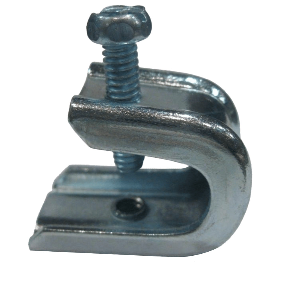 Damper clamp with threaded bolt and U bracket, dark metal finish