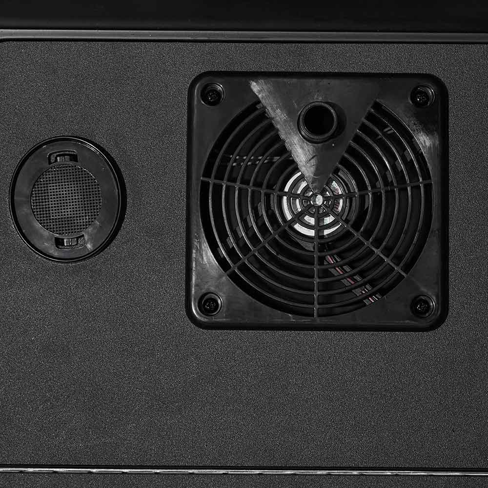 Kegerator cooling fan vent with circular grille