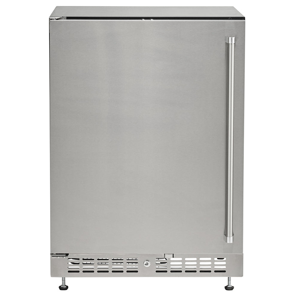 24-inch stainless steel refrigerator, front vent grille and vertical handle