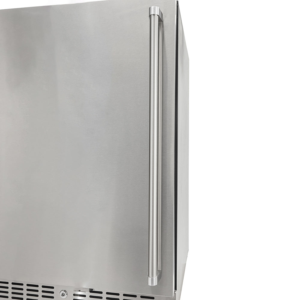 24-inch stainless steel refrigerator door with tall vertical handle