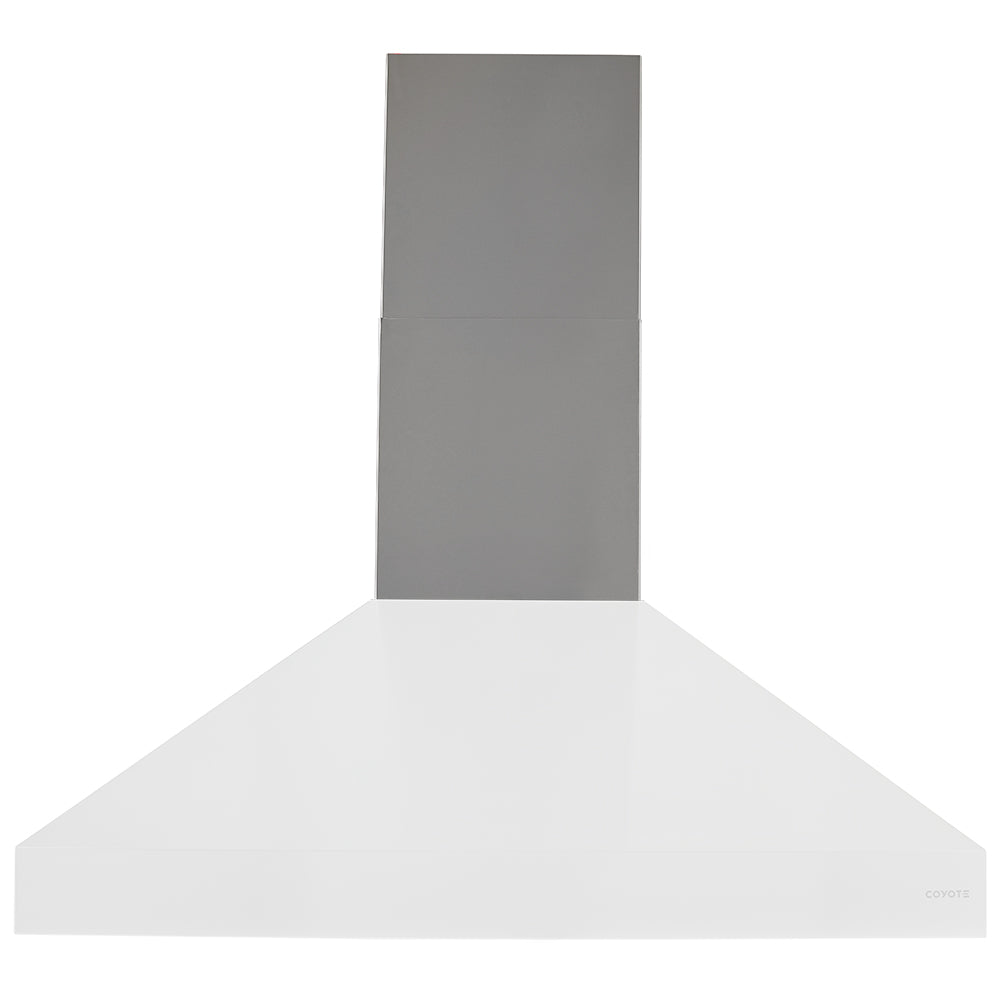 Coyote stainless steel flue extension top-to-bowl adapter piece, brushed finish
