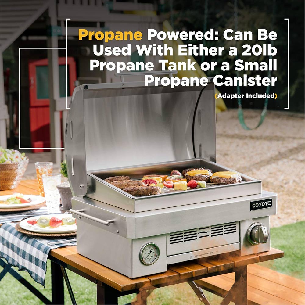 Coyote Stainless Steel Portable Grill, Propane (C1PORTLP)