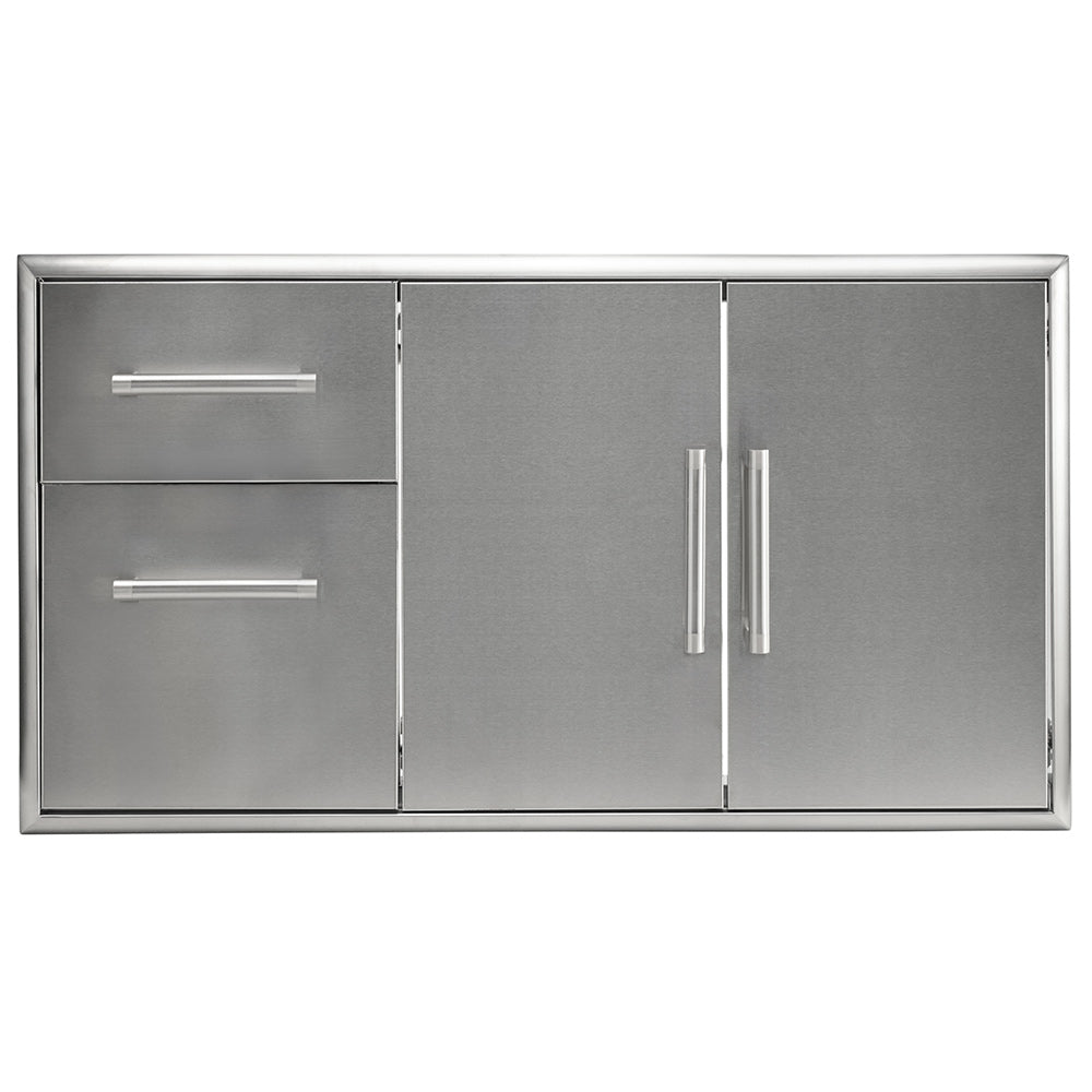 Coyote Stainless Steel Double Access Doors and Double Drawers Combo, 45-Inch