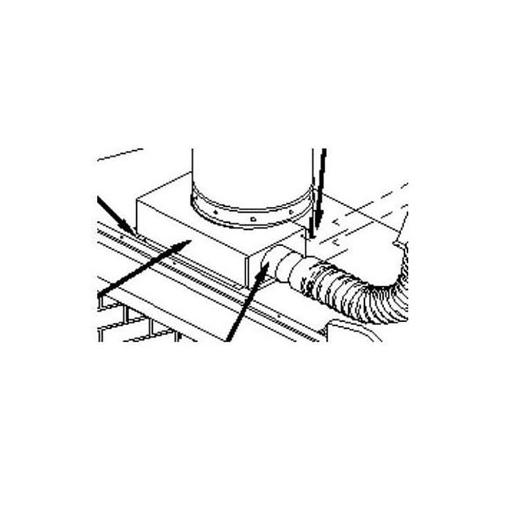 Superior Outside Air Kit with Cold Air Collar, Flex Duct & Hood for 8-Inch Chimney