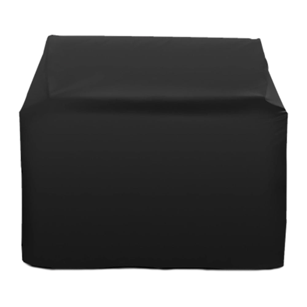 25-inch grill cover, black, freestanding style with fitted top and smooth fabric