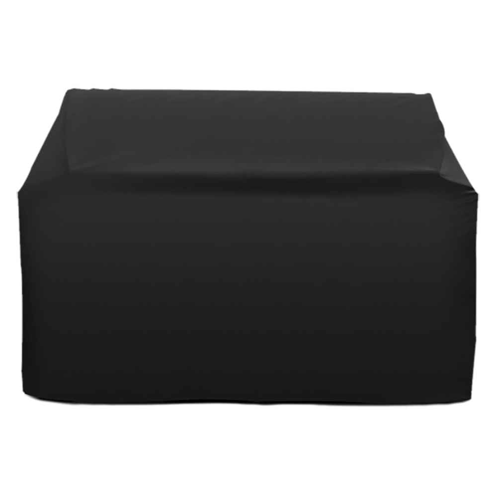 40-inch freestanding grill cover, black, fitted hood with front flap