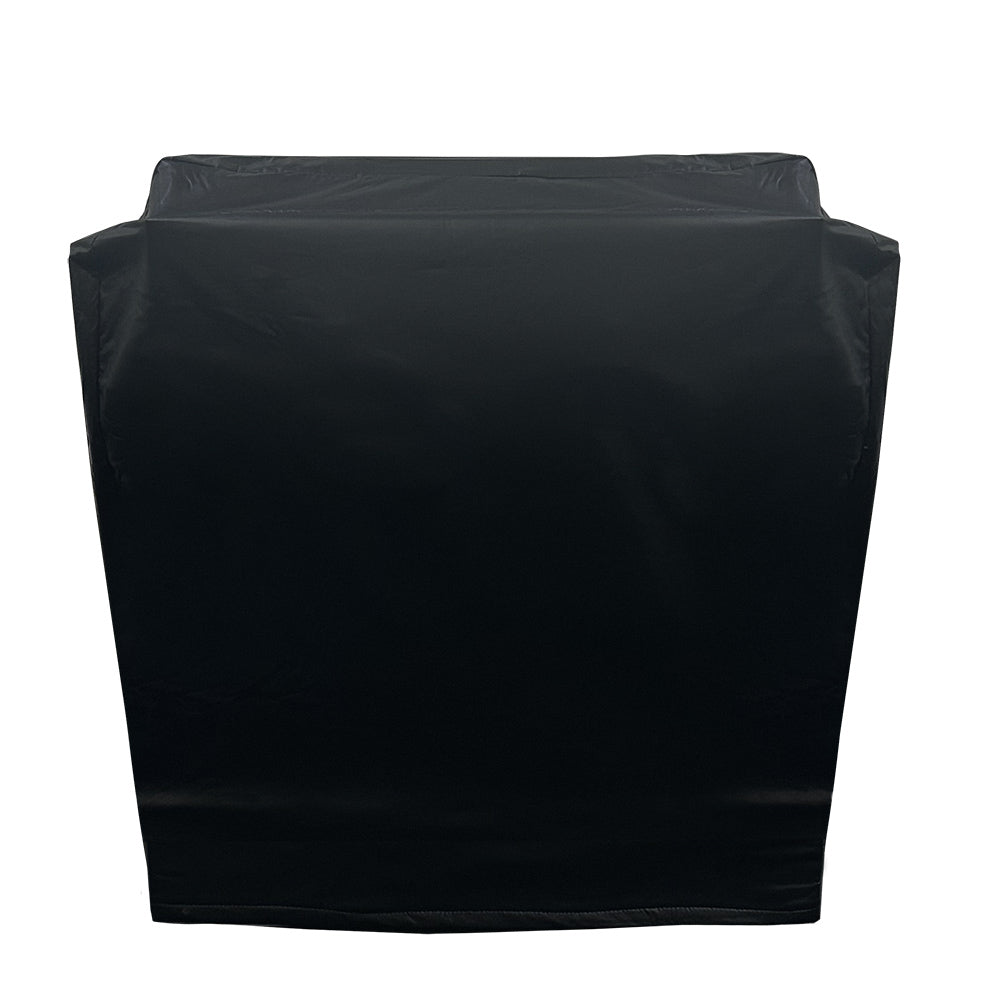 30-inch griddle grill cart cover in dark fabric with raised top flap