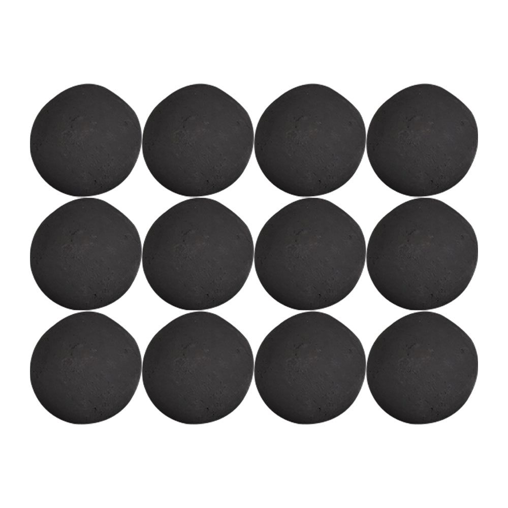 12 black fireplace cannon balls, 2-inch round set