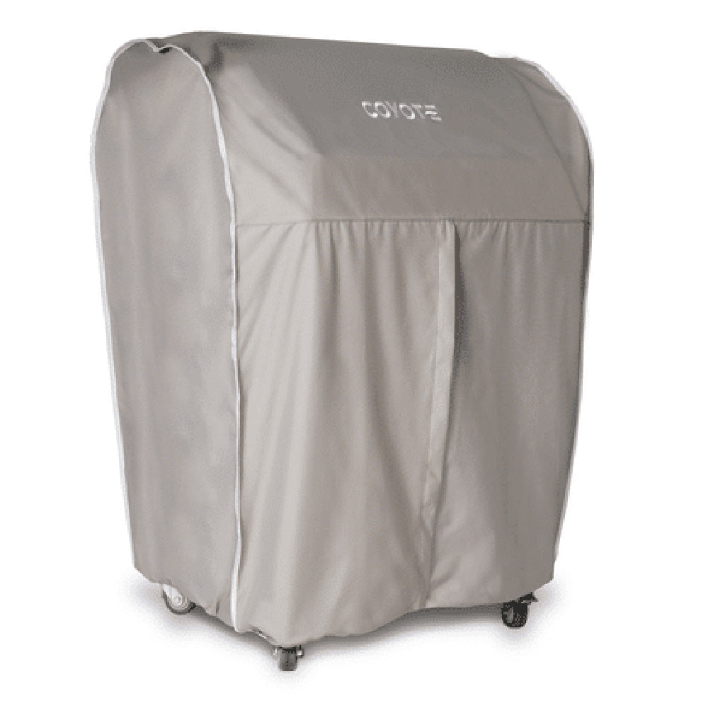 Light gray vinyl grill cover for 50-inch hybrid freestanding grill, full enclosure