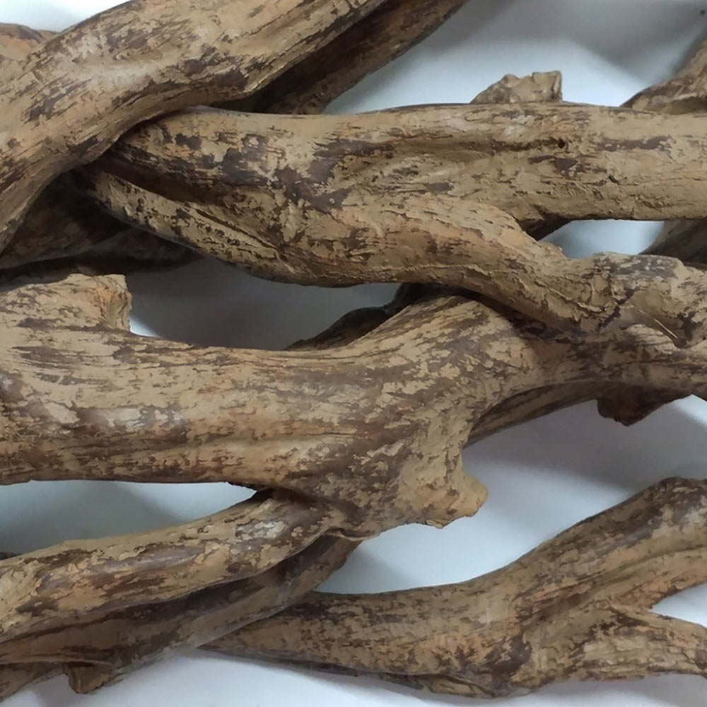 Driftwood media pieces for Dimplex fire feature, weathered log texture with curved shapes