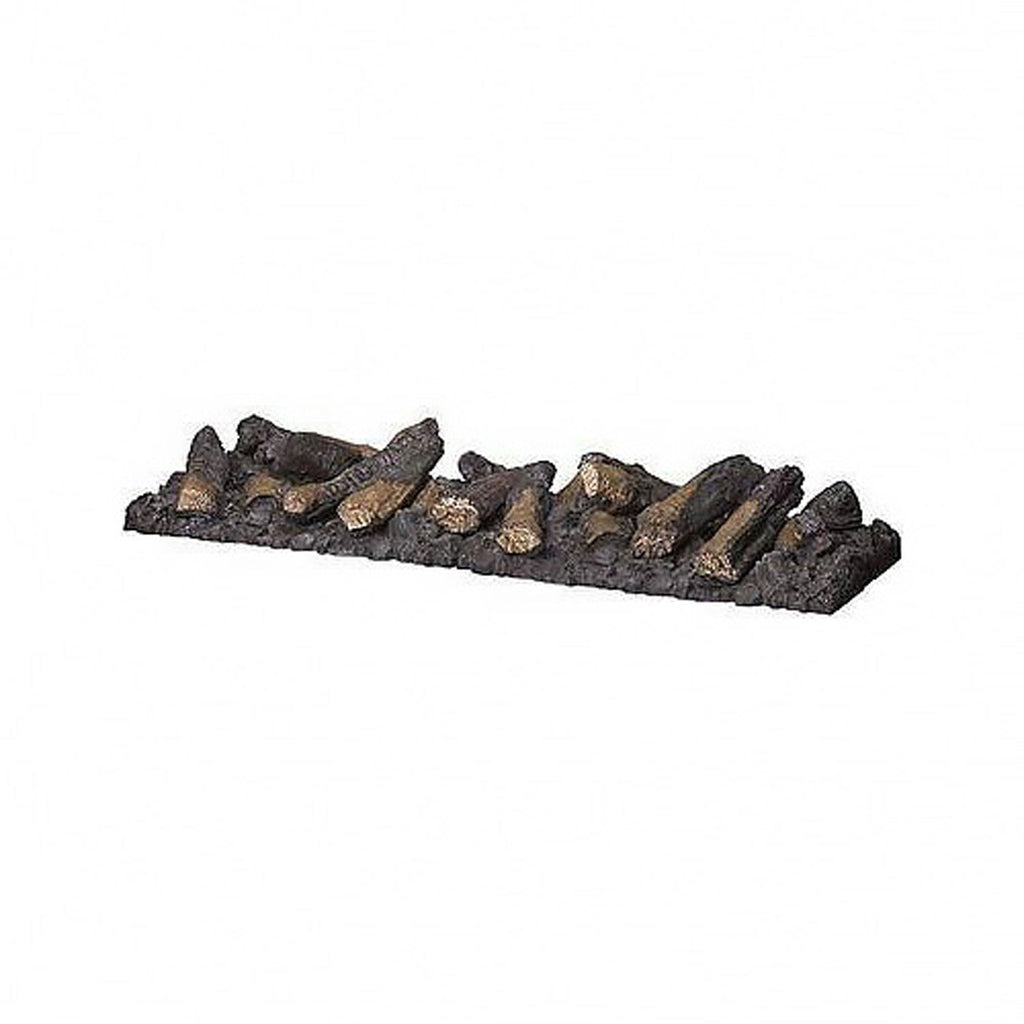 Dimplex log set for electric fire, dark faux wood logs with ember accents