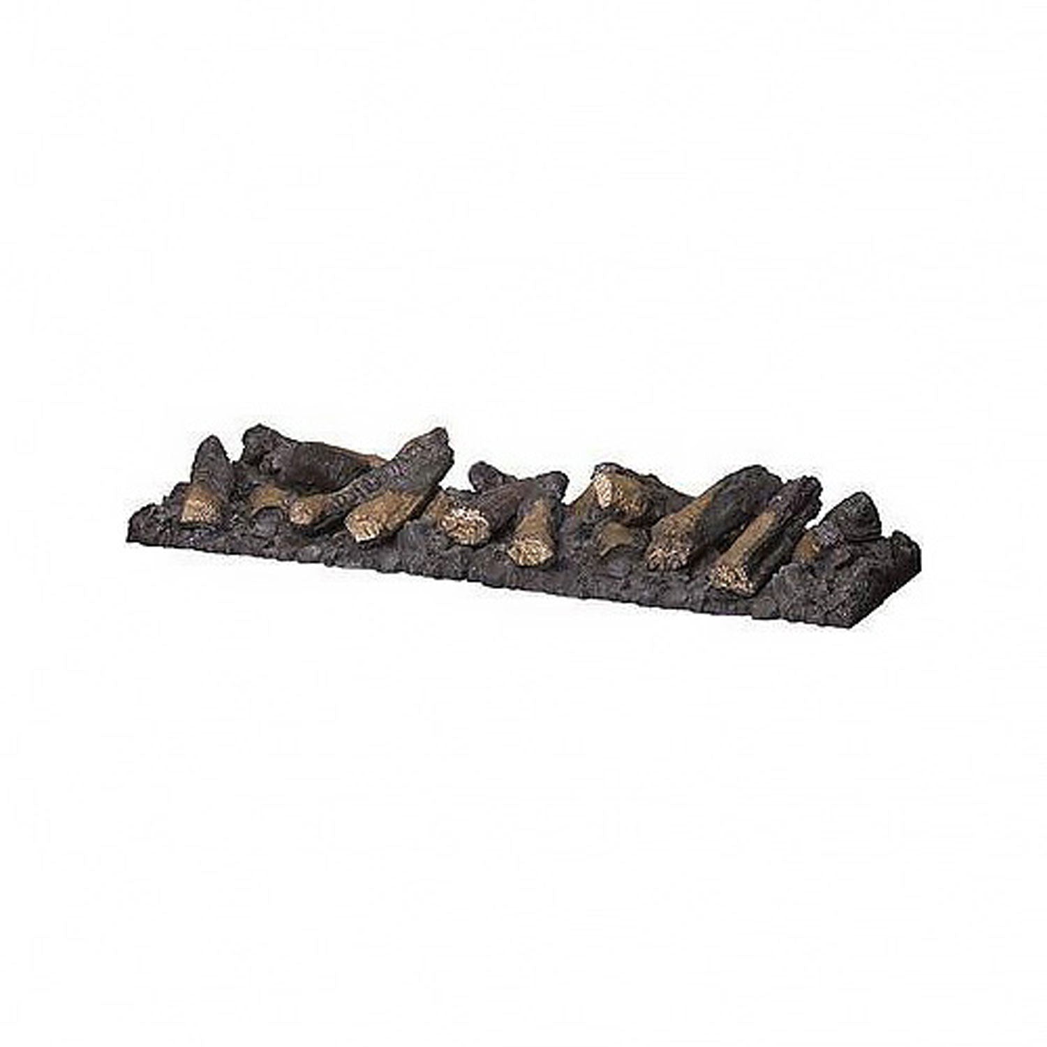 Dimplex log set for electric fire, dark faux wood logs with ember accents