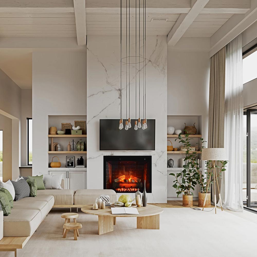 Amantii Fire and Ice Classic Built-In Electric Fireplace