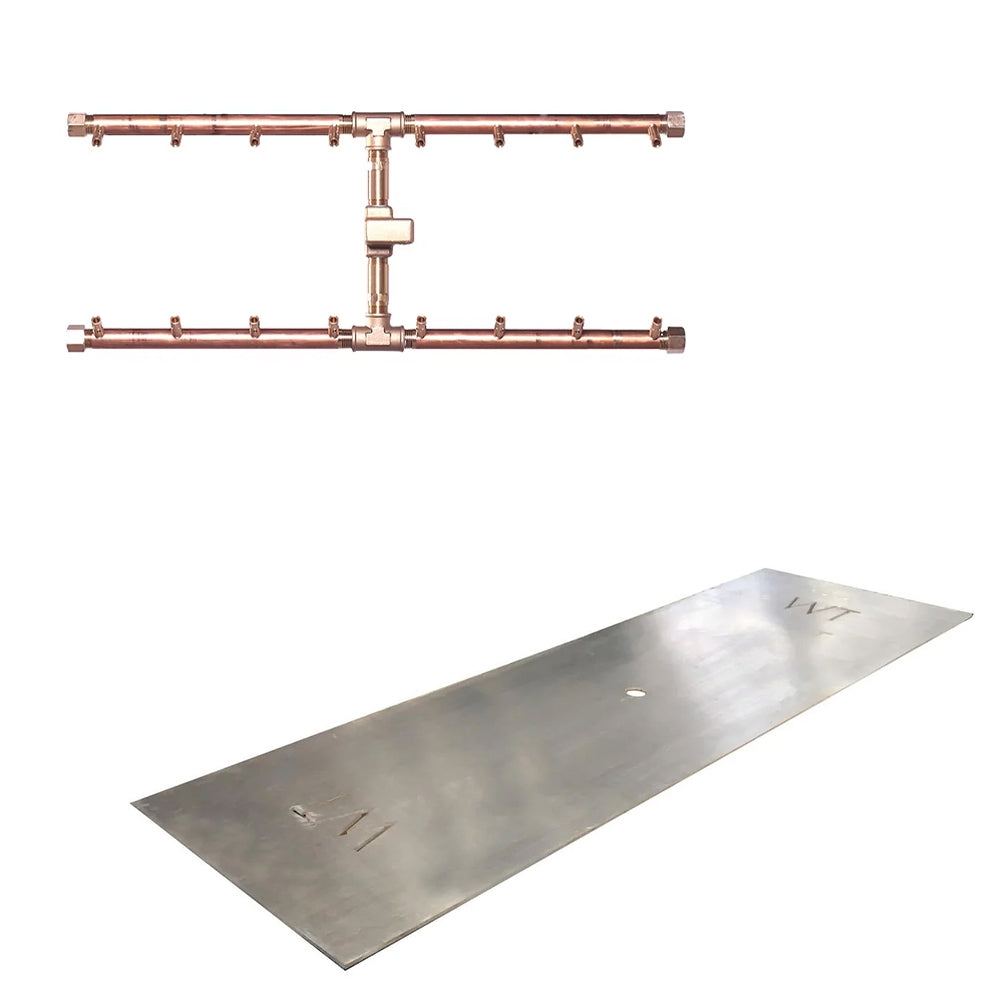 Crossfire by Warming Trends CFBH Match Light H-Style Brass Gas Fire Pit Burner