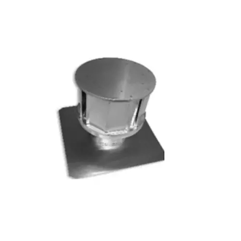 Metal chimney cap with round domed top and cylindrical sides