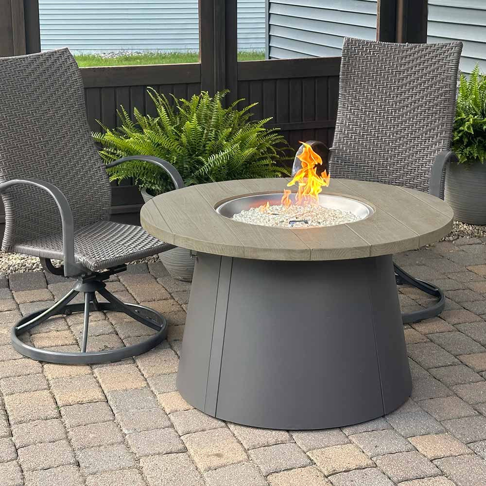The Outdoor GreatRoom Company Cirvalo Round Gas Fire Pit Table, 41-Inches