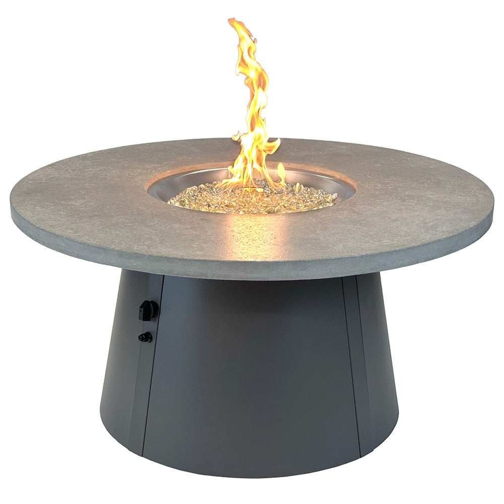 The Outdoor GreatRoom Company Cirvalo Round Gas Fire Pit Table, 48-Inches