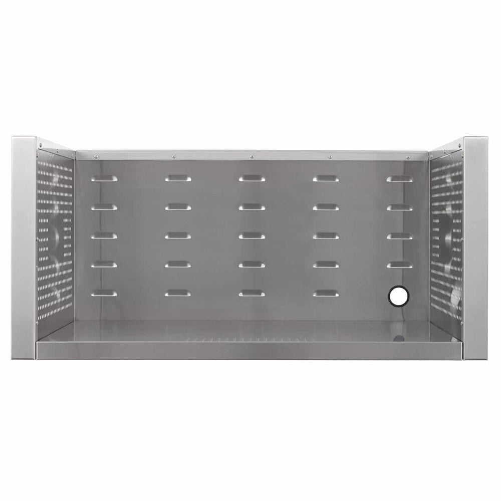 Stainless steel pellet grill insulating jacket insert with vent slots and side channels
