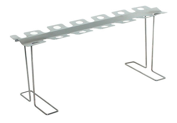 Chicken leg and wing rack with metal wire supports and perforated tray