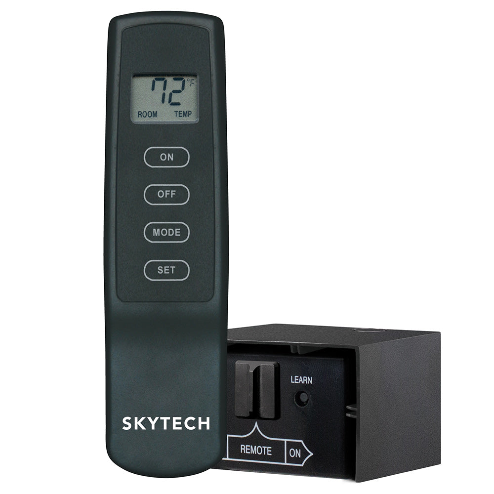 Skytech fireplace thermostat remote control with LCD screen and ON/OFF buttons