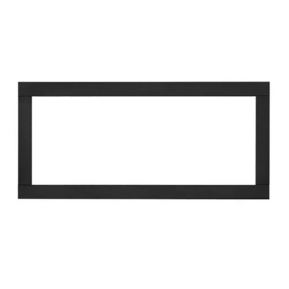 Black fireplace surround frame with rectangular opening for BL42