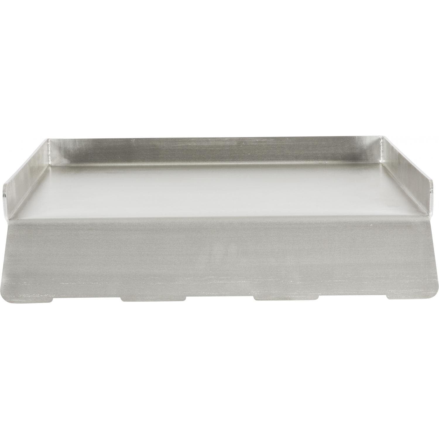 Stainless steel teppanyaki griddle tray with raised sides