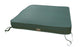 Green outdoor one-seater cushion with ties and fitted seat padding