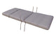 Sunbrella rocker chair back cushion in light gray with corner ties