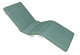 Sun bed lounge cushion in teal, padded backrest and long seat pad with ties