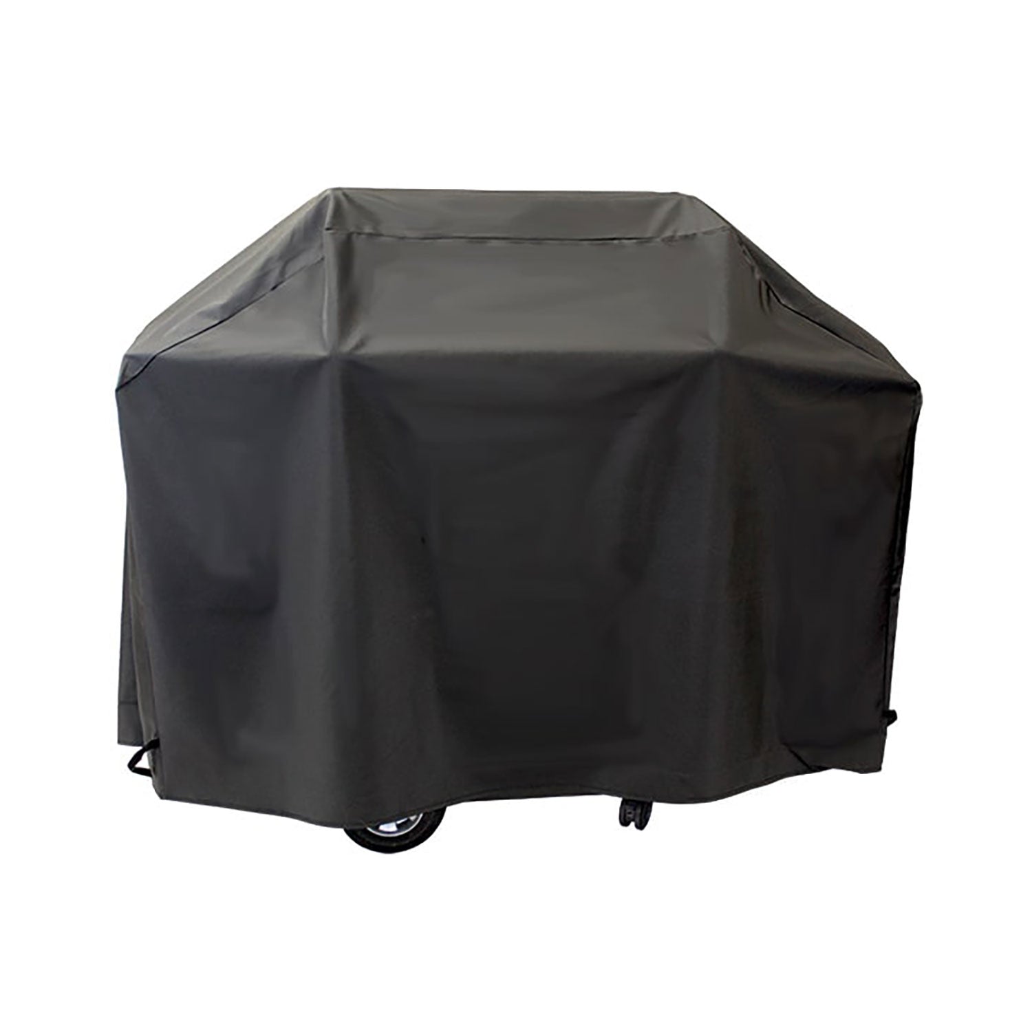 Vinyl grill cover, dark charcoal, full-length with fitted bottom opening