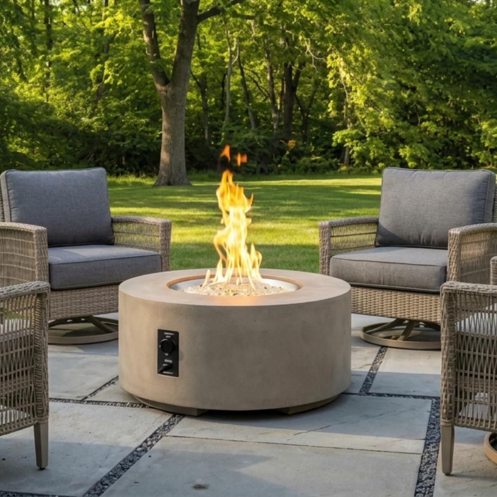 The Outdoor GreatRoom Company Cove 36-Inch Round Gas Fire Pit Table