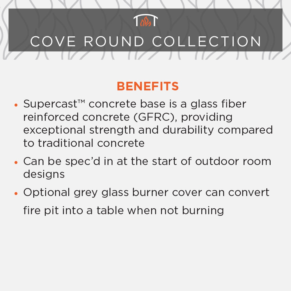 The Outdoor GreatRoom Company Cove 36-Inch Round Gas Fire Pit Table