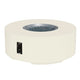 Round gas fire pit table in white finish with black control panel and burner opening