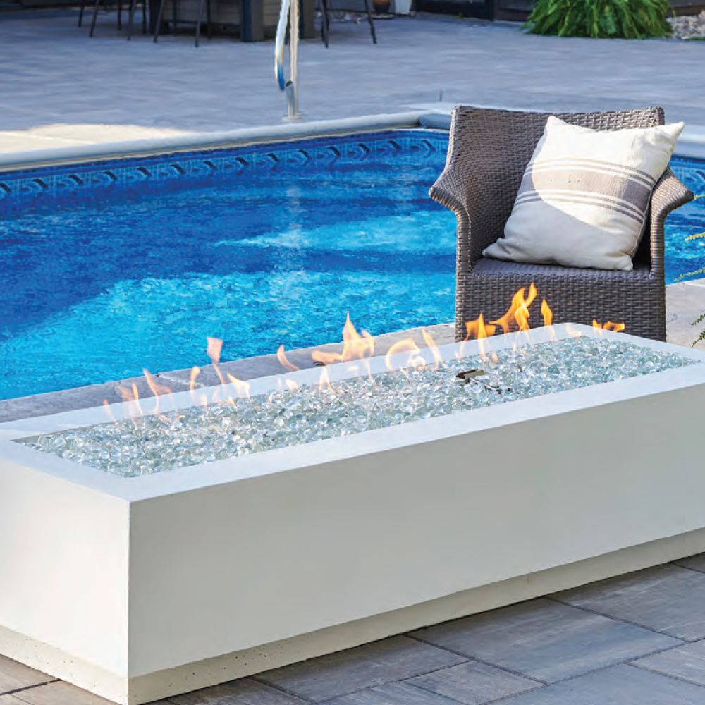 The Outdoor GreatRoom Company Cove 84-Inch Linear Gas Fire Pit Table