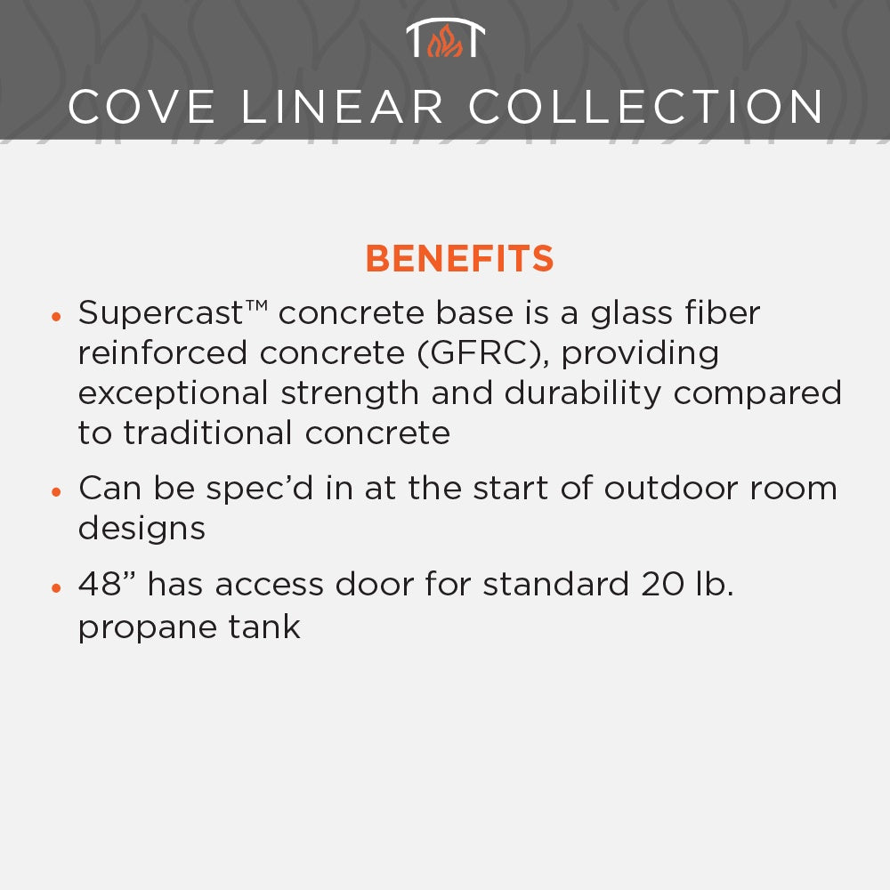 The Outdoor GreatRoom Company Cove 84-Inch Linear Gas Fire Pit Table