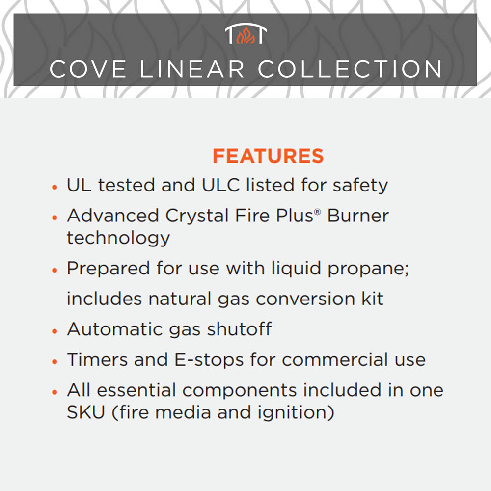Cove Linear Collection features infographic card