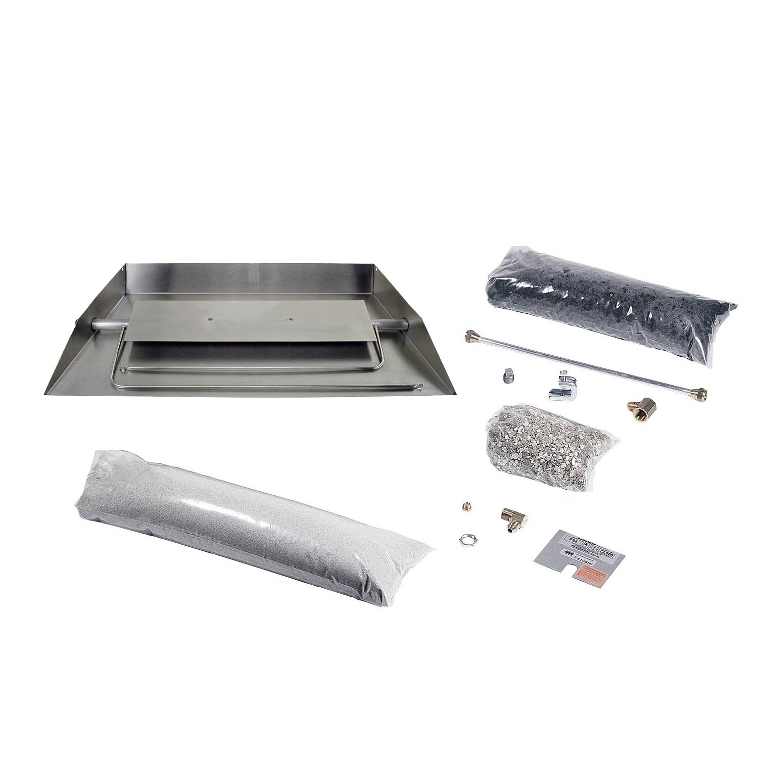 Rasmussen CXF-S Stainless Steel Custom Embers Pan Vented Fireplace Burner Kit