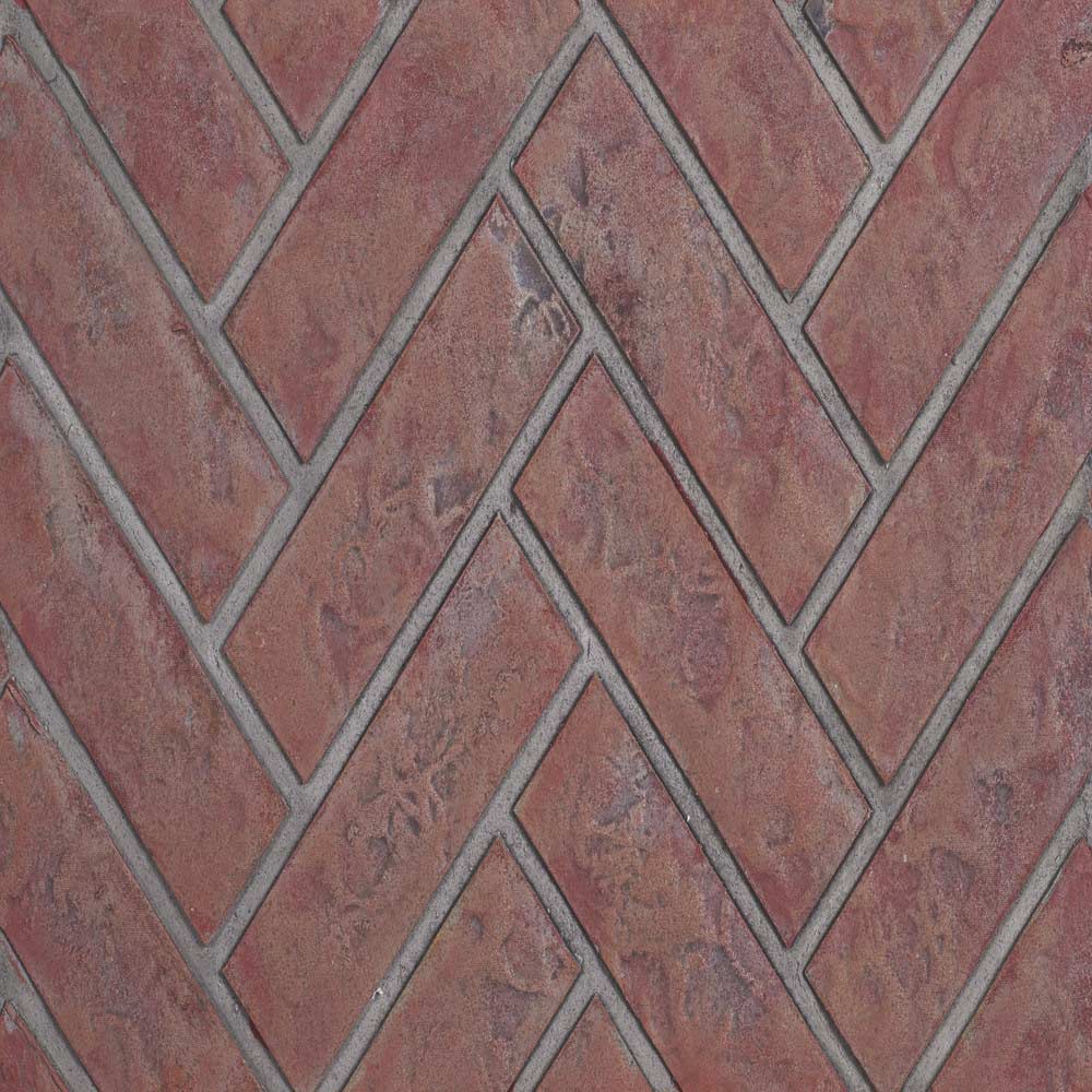 Napoleon B36 decorative brick panel, red herringbone chevron pattern
