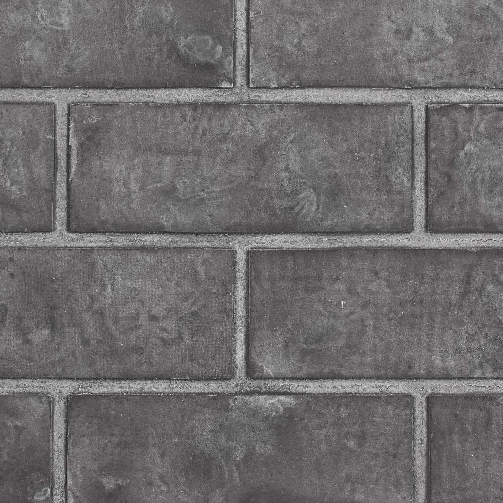 Decorative brick panel with dark gray rectangular block pattern