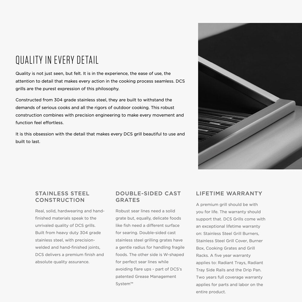 DCS BH1-48RS Series 7 48-Inch Built-In Gas Grill with Rotisserie and Side Burner