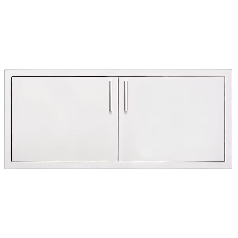 Summerset 39-inch double access door, white metal with two vertical handles