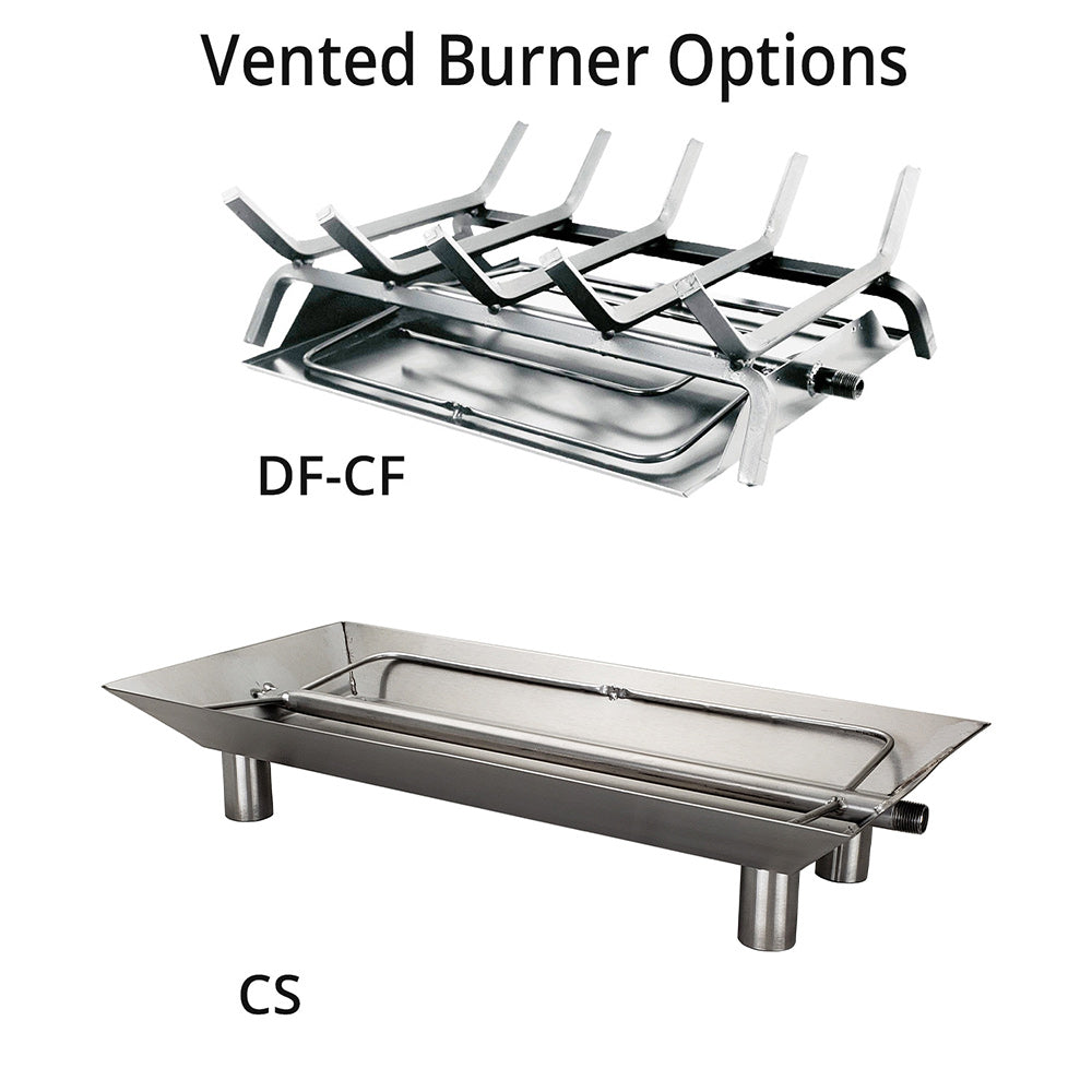 Rasmussen DF-SS-ELS-Kit Double Sided Evening Lone Star Series Stainless Steel Fireplace Log Set
