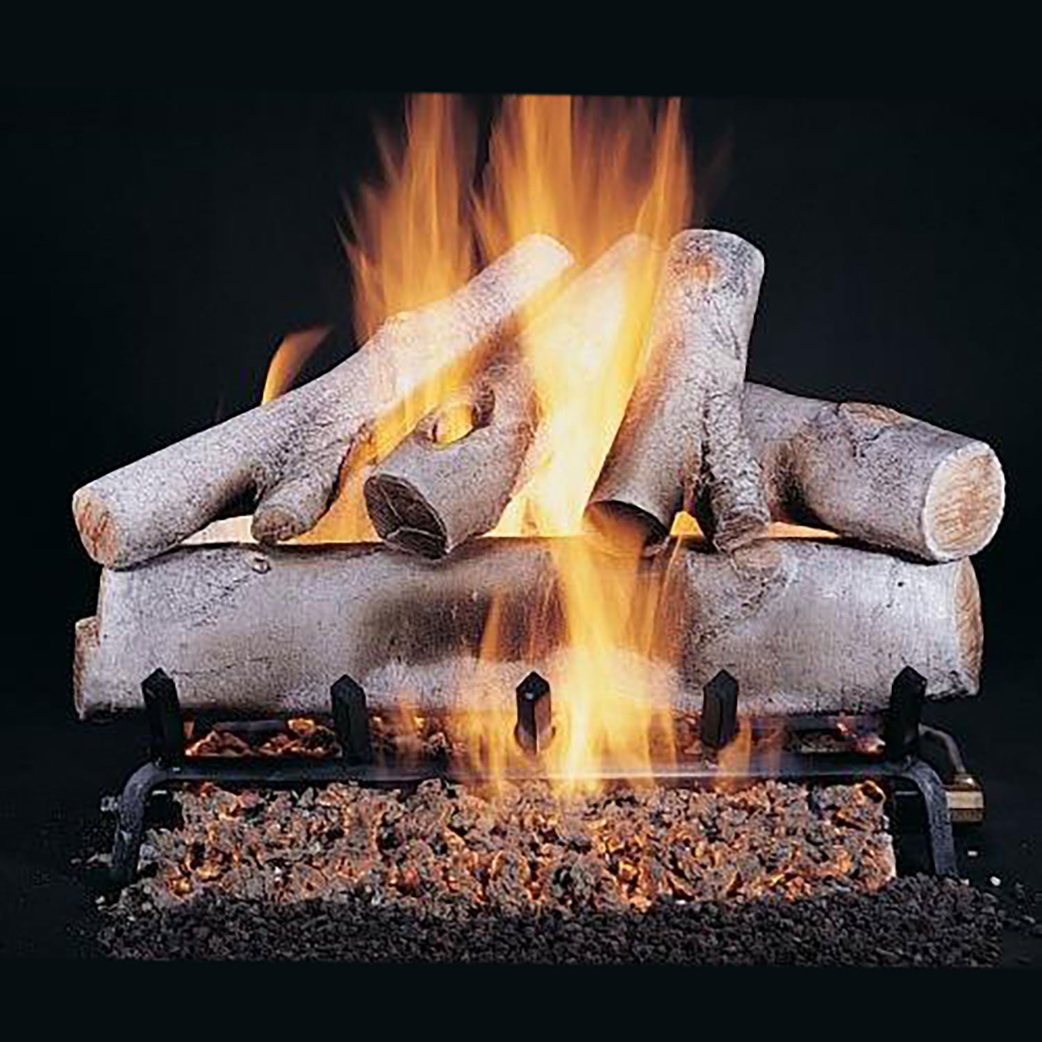 Rasmussen WB-Kit White Birch Series Complete Fireplace Log Set